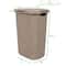 Mind Reader 60L Hamper Laundry Basket with Cutout Handles